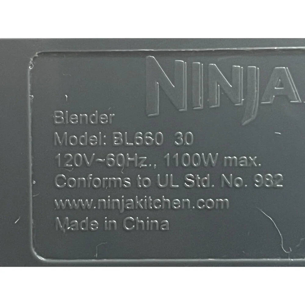 Ninja Professional Blender BL660 30 Base 1100W 2 Single Serve Cups Blade READ